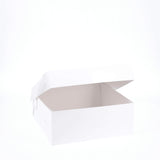 10” x 10” x 4” Low Height Cake Dessert Box with Top Cover - Gloss White