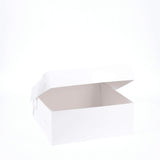 BOXXD™ CakeBoxes 10” x 10” x 4” Low Height Cake Dessert Box with Top Cover - Gloss White