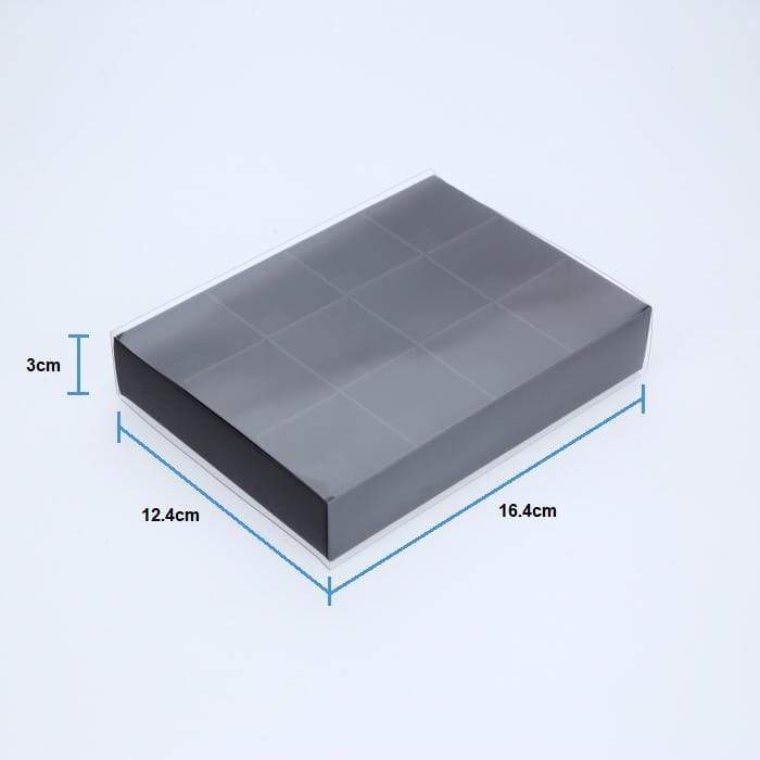 BOXXD™ ChocolateBox 12 Chocolate Box with Clear Slide Cover - Black Designer Range