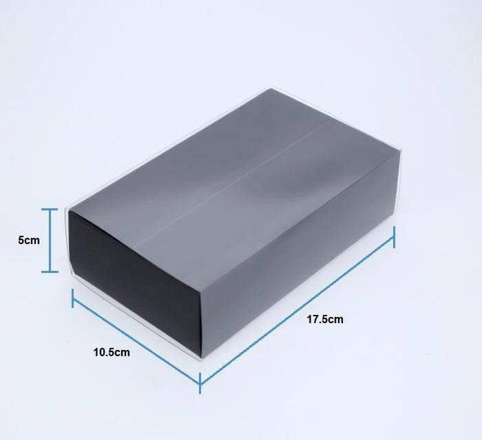 BOXXD™ MacaronBoxes 12 Macaron Dessert Box with Clear Slide Cover - Black Designer Range