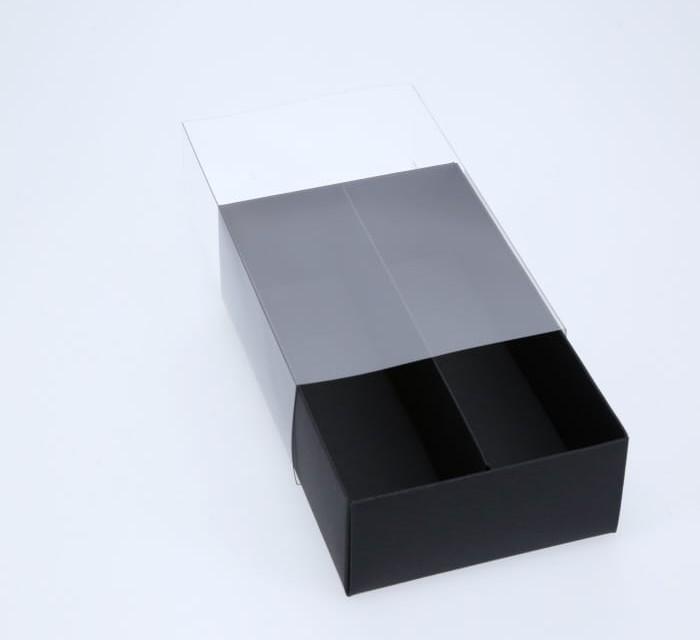 BOXXD™ MacaronBoxes 12 Macaron Dessert Box with Clear Slide Cover - Black Designer Range