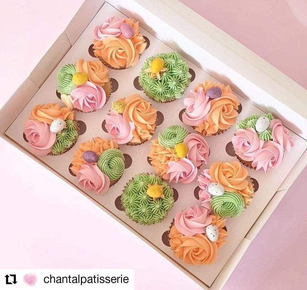 BOXXD™ CupcakeBoxes 12 Mini Cupcake Boxes with Clear Window - Gloss White