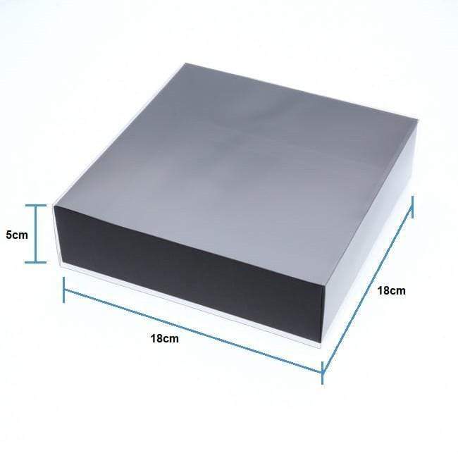 BOXXD™ CookieBoxes 18 x 18 x 5cm Medium Cookie Dessert Box with Clear Slide Cover - Black Designer Range