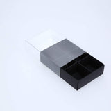 6 Chocolate Box with Clear Slide Cover - Black Designer Range