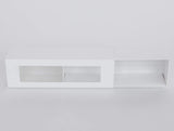 6 Macaron Dessert Box with Slide Cover & Clear Window - Gloss White