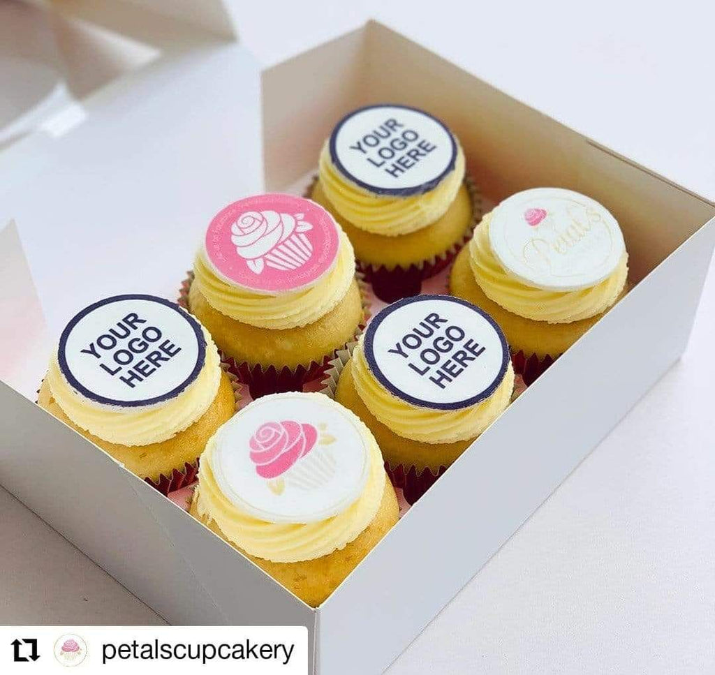 BOXXD™ CupcakeBoxes 6 Mini Cupcake Boxes with Clear Window - Gloss White