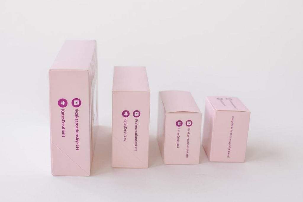 Custom Branded 1 Mini Cupcake Dessert Box with Insert