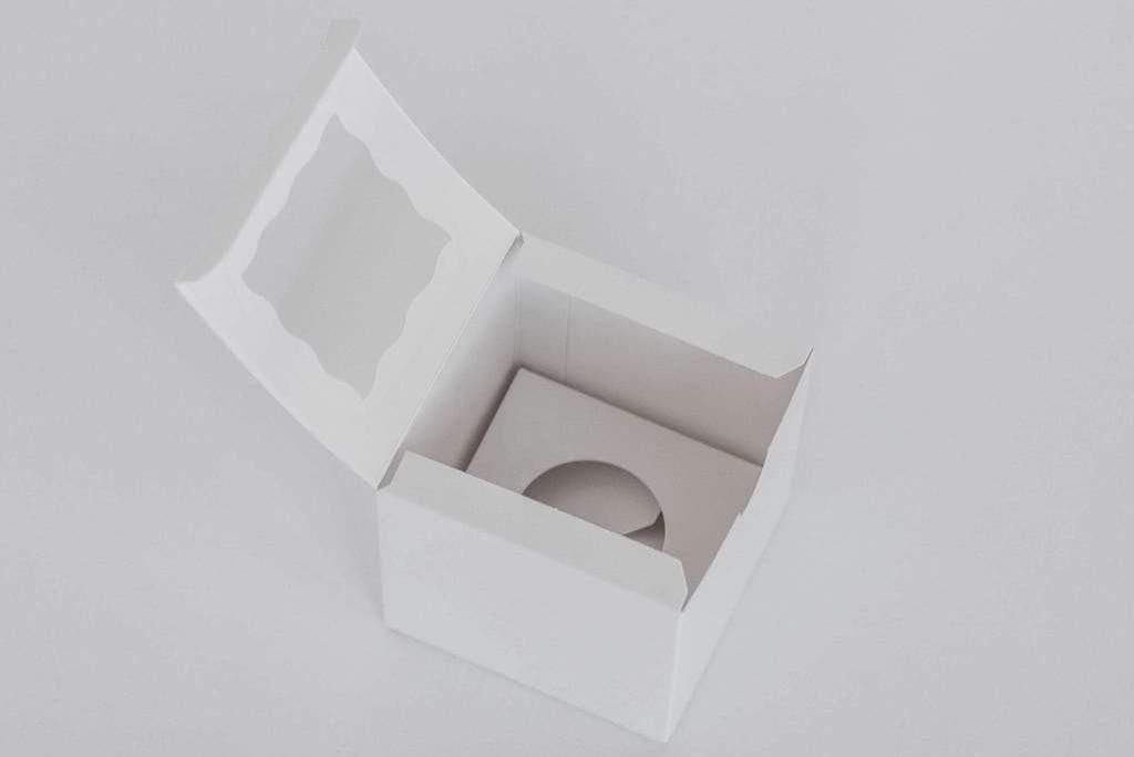 Custom Branded 1 Mini Cupcake Dessert Box with Insert