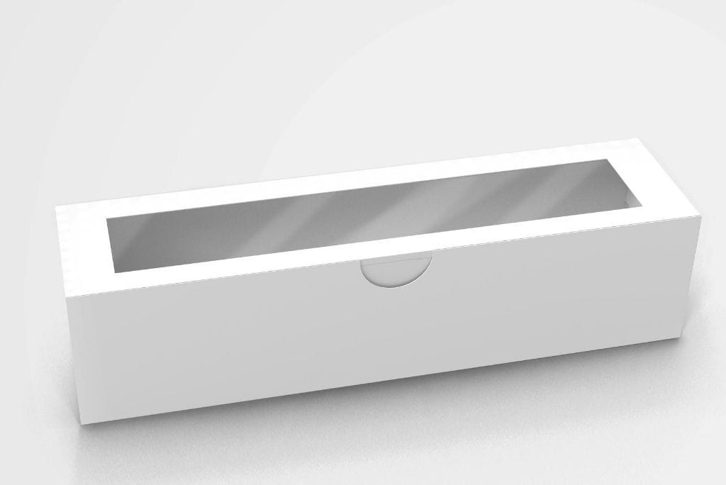 BOXXD™ CustomMacaronBoxes Custom Branded 3 Macaron Dessert Box with Slide Cover & Clear Window