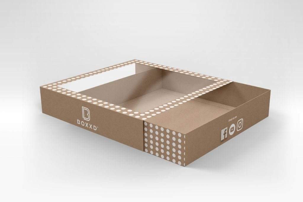 BOXXD™ CookieDessertBox Custom Printed 32 x 23 x 5cm Extra Large Cookie Dessert Box with Slide Cover & Clear Window