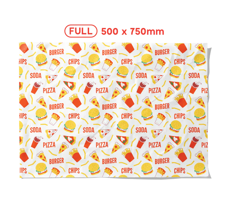 BOXXD™ CustomTissue Custom Greaseproof Paper 500 x 750mm - Full Colour