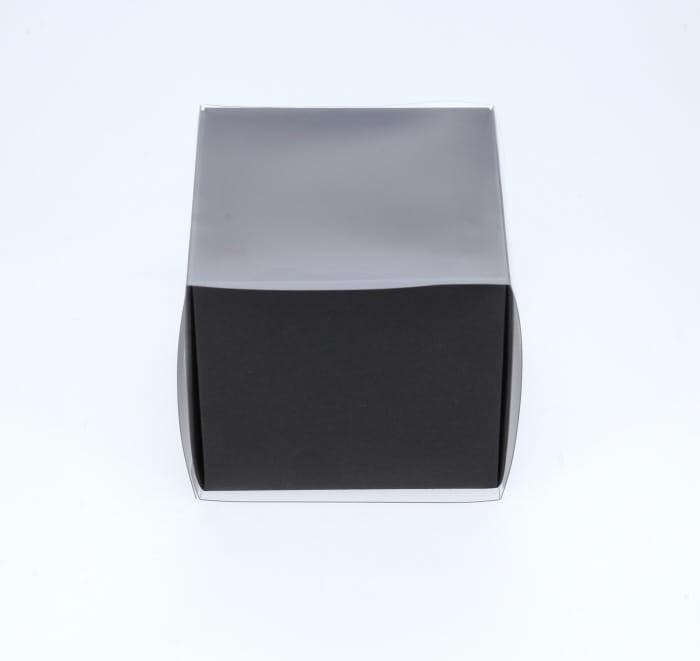 BOXXD™ CupcakeBoxes 1 Regular Cupcake Boxes with Clear Slide Cover - Black Designer Range