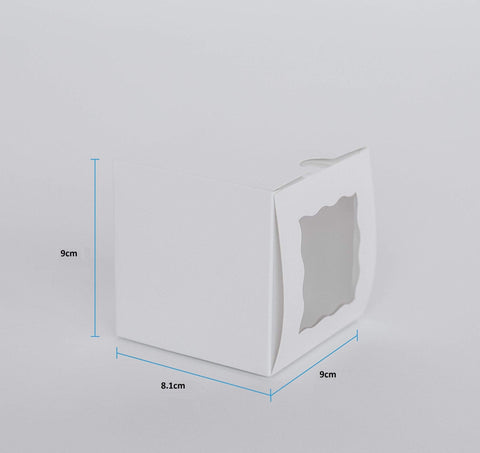 BOXXD™ CupcakeBoxes 1 Regular Cupcake Boxes with Clear Window - Gloss White