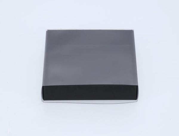 BOXXD™ CookieBoxes 9 x 9 x 2cm Single Cookie Dessert Box with Clear Slide Cover - Black Designer Range