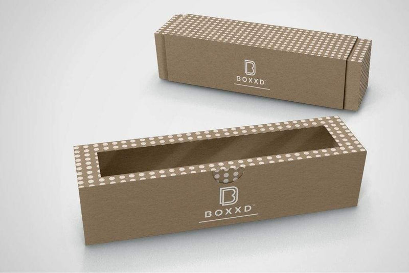 BOXXD™ CustomMacaronBoxes Custom Branded 3 Macaron Dessert Box with Slide Cover & Clear Window