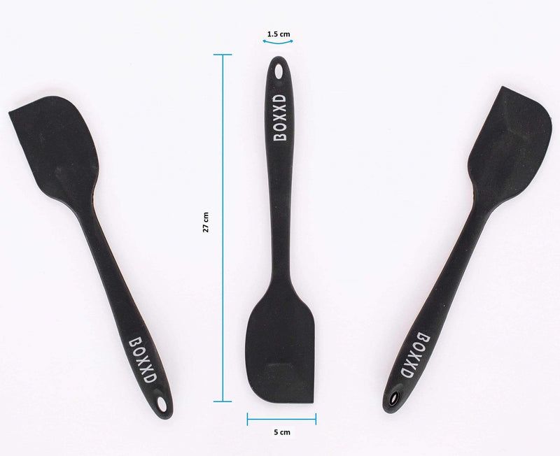 BOXXD™ BakingUtensils Professional Black Baking Silicone Spatula